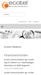 Mobile Screenshot of ir.ecotel.de